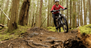 Lisa mountain biking