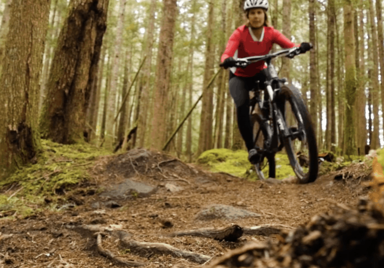 Lisa mountain biking Lisa mountain biking